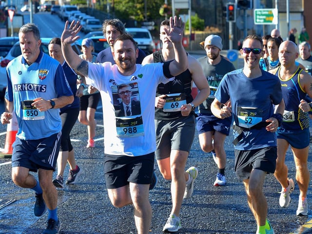 Alan O’Mahoney (850), Conor Toye (988) and PJ Brolly (52). Photo: George Sweeney. DER2236GS – 014