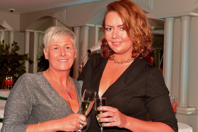 Paula Millar and Serena Terry pictured at the Derry Journal People of the Year Awards 2022. Photo: George Sweeney.  DER2235GS – 047