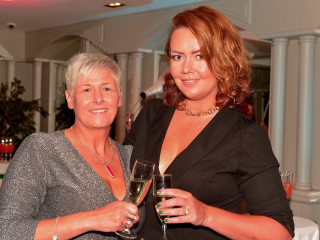 Paula Millar and Serena Terry pictured at the Derry Journal People of the Year Awards 2022. Photo: George Sweeney. DER2235GS – 047