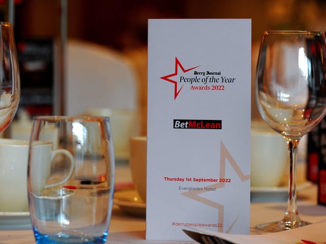 Derry Journal People of the Year Awards, 1st September 2022. Photo: George Sweeney.