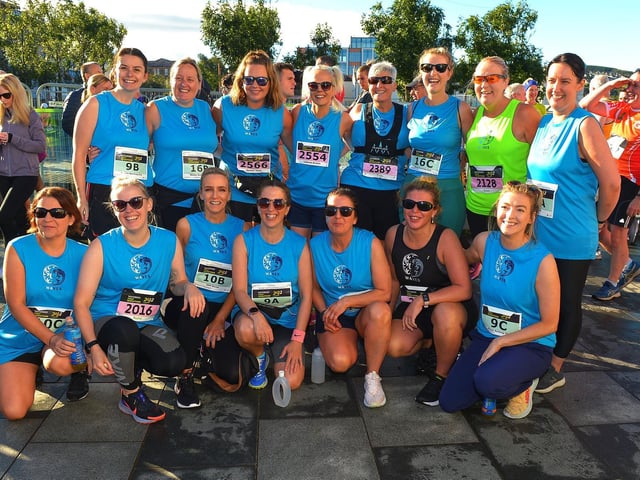 Ladies from WAVES who took part in the 39th Waterside Half Marathon on Sunday morning last. Photo: George Sweeney. DER2236GS – 002