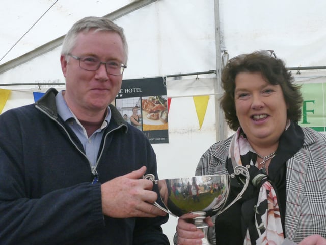 George McDonald - winner of Hightest Points in Preserves, Flowers, Dahlias, Home Industries and Berry Jams.