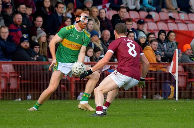 Conor Glass will be facing county colleagues Oisin McWilliams and Anton Tohill as Glen take on Swatragh this week in he Derry senior football Championship. (Photo George Sweeney)