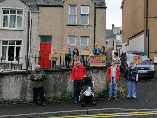 A previous protest at Creggan Hill.