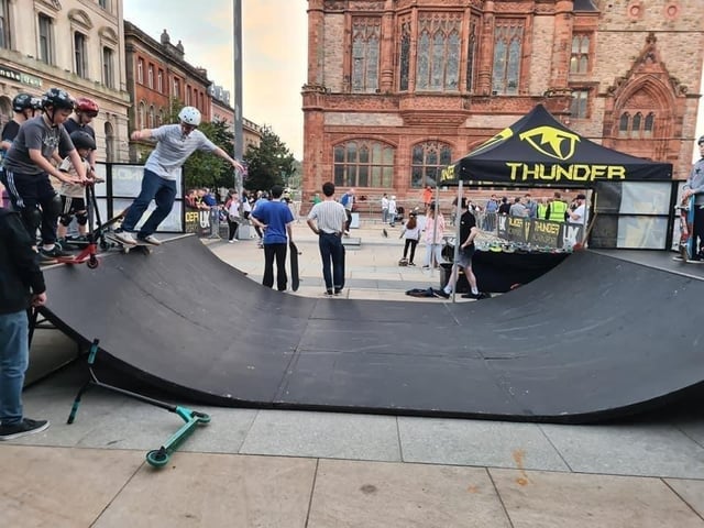 Thunder in the Square in the Guildhall Square starting at 6pm. A Culture Night highlight, YES and Our Streets take over Guildhall Square to present this celebration of youth culture featuring a portable skate park, music stage and safe space for young people to gather, enjoy music, skating or spectating. Live Music, Grind Rails- Half Pipe, Ramps, Kicker Rails. Organised by Our Space, In partnership with Youth Work Alliance. Open to all ages.