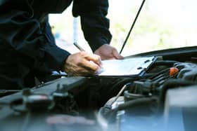 MOT test being carried out.