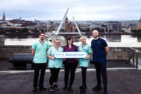 Pictured from Ann's Nursing Care are Daniel Wesley, Wendy Jackson, Kate Wesley, Lucia Fraser and Matthew McCartney