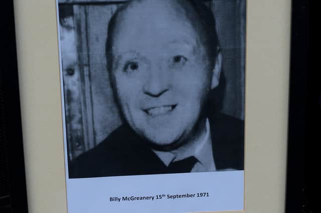 Framed photograph of Billy McGreanery who was shot dead by a member of the 1st Battalion Grenadier Guards in Westland Street on 15th September 1971. DER2137GS - 020