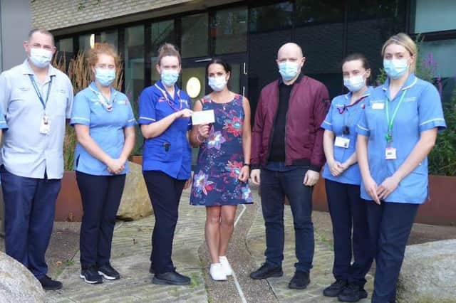 From left, John Mc Donald, Saoirise McElhinney, Sister Hollie Cassidy, Emma Mc Cauley, David Mc Cauley, Eimear McLaughlin and Lisa Patton.