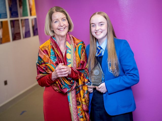 Mrs Gerardine Doherty pictured with Kate Clarke who received The Gerardine Doherty Award for Faith Development.