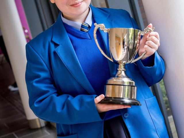 Congratulations to Megan Scott who received the top awards in five subjects: Art & Design
Maths, ICT, Technology & Design and
Double Award Science