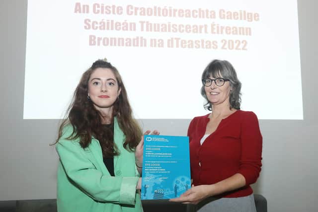Eve Logue with Róise Ní Bhaoill.