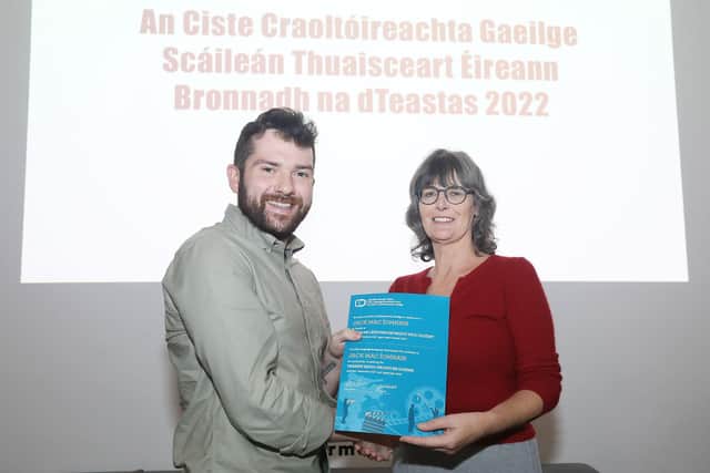 Jack Mac Íomhair with Róise Ní Bhaoill.