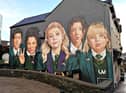 The iconic UV Arts 'Derry Girls' mural.