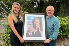 Carla McLaughlin pictured with Andrew McCartney.