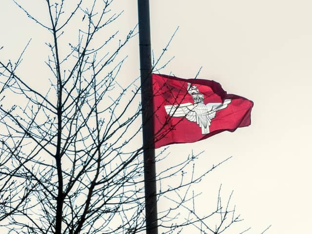 Parachute Regiment flags. A source of contention.