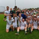 Craigbane celebrate their Junior Footballl Championship final win over Ballerin at Celtic on Sunday afternoon. (Photo: George Sweeney)