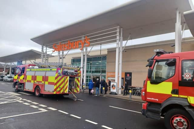 The scene at Sainsbury's on Friday afternoon.