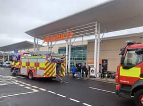 The scene at Sainsbury's on Friday afternoon.