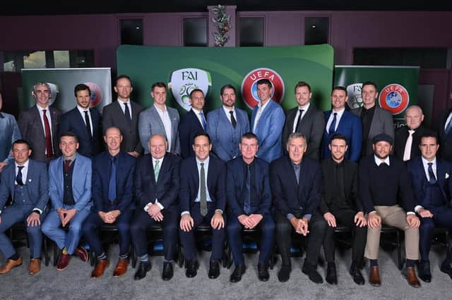 Ruaidhri Higgins was among 20 coaches to graduate from the FAI's UEFA Pro Licence programme in Dublin today.