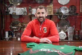 Niall McGinn pictured after signing an 18 month deal with Glentoran.