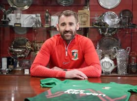 Niall McGinn pictured after signing an 18 month deal with Glentoran.