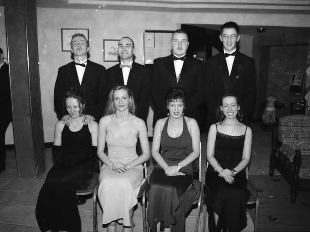 Guests and partners at the North West Institute of Further and Higher Education (NWIFHE) students' annual dinner in the White Horse Hotel. From left, seated, Emma Jackson, Ruth McLaughlin, Noelle Donaldson and Cathy McAlynn. Standing, Ben Diver, Declan Kelly, Gerry Sharkey and Andrew Kerr.