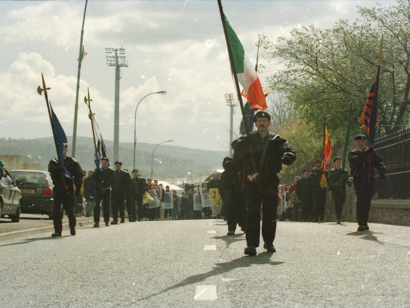 Republicans at the Sinn Féin Easter Rising commemorations in 1998.