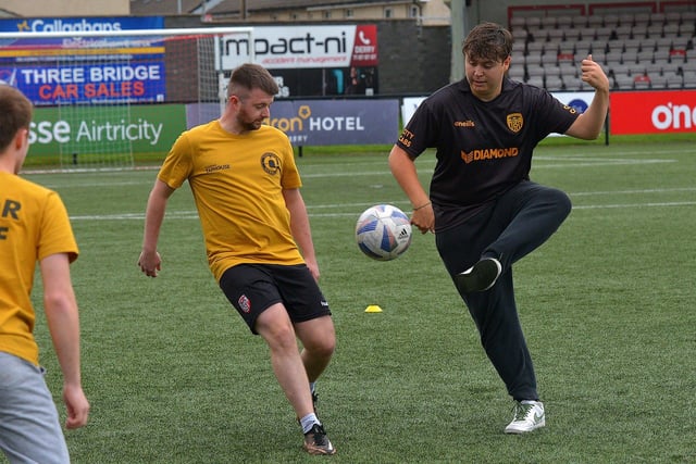 Teams play during the annual Football v Homophobia tournament in the Ryan McBride Brandywell Stadium. Photo: George Sweeney. DER2333GS – 78