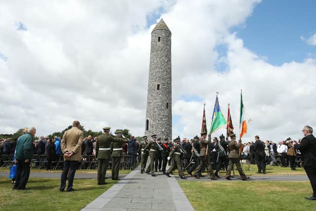 A ceremony at the Island of Ireland Peace Park in Messines, Belgium to commemorate Battle of Messines Ridge back in 2017. Niall Carson/PA Wire.