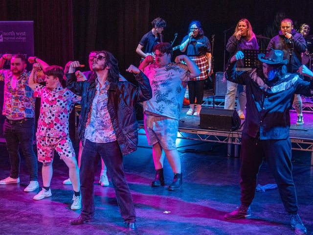 Performers at NWRC's showcase during Open Day at Strand Road campus.