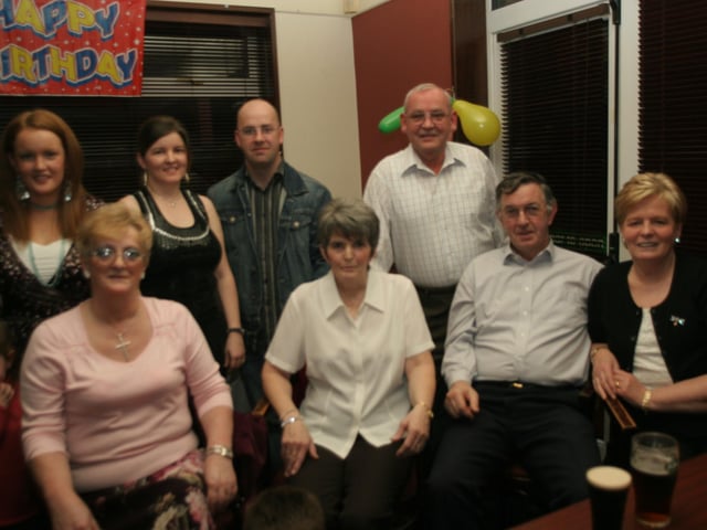 The whole family together for Tony's birthday.