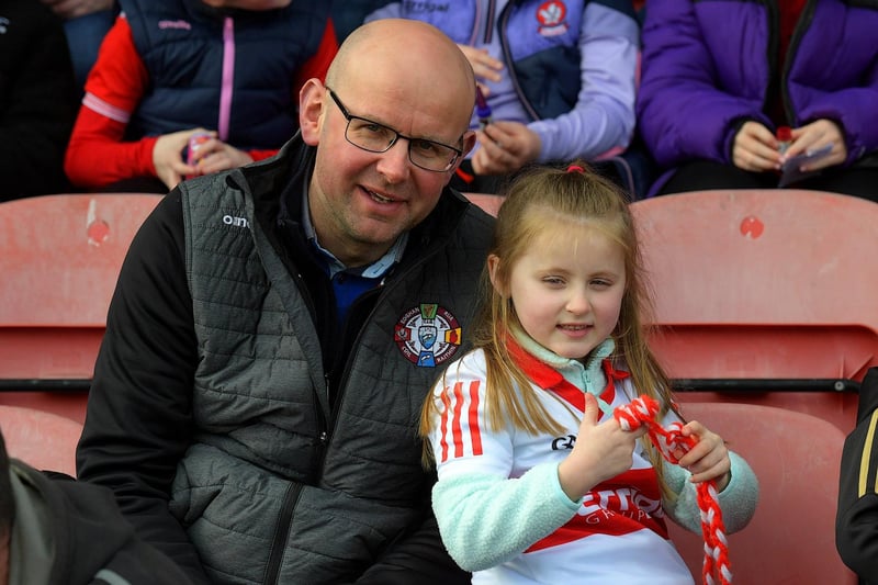 Fans in Celtic Park for Derry’s game against Roscommon. Photo: George Sweeney