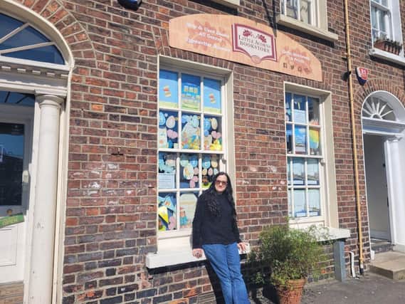 Jenni Doherty, proprietor of Little Acorns Bookstore on Great James' Street.