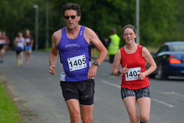 David McGaffin and Amy McDaid took part in the Eglinton Runners charity 5K race at Campsie on Sunday morning. Photo: George Sweeney. DER2331GS - 27