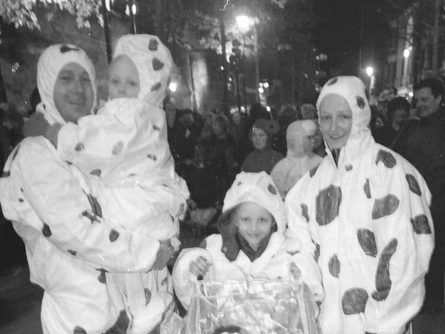 Derry folk all dressed up and partying like it was 1999 on Hallowe'en.