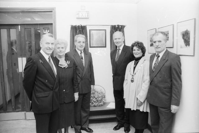 Group pictured at the opening of Eden Place Arts Centre back in March 1993 including Paddy Logue, John Tierney, Annie Courtney and Tommy Harrigan.