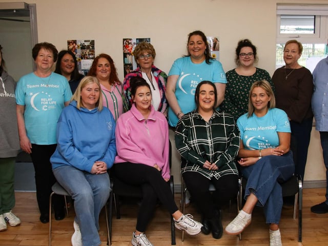 The “GatherUps” Relay for Life team at the Coffee Morning”, in memory of Cathy O’Donnell on her 30th anniversary held in the Ballymagroarty Community Centre. (Photo - Deirdre Heaney, nwpresspics)