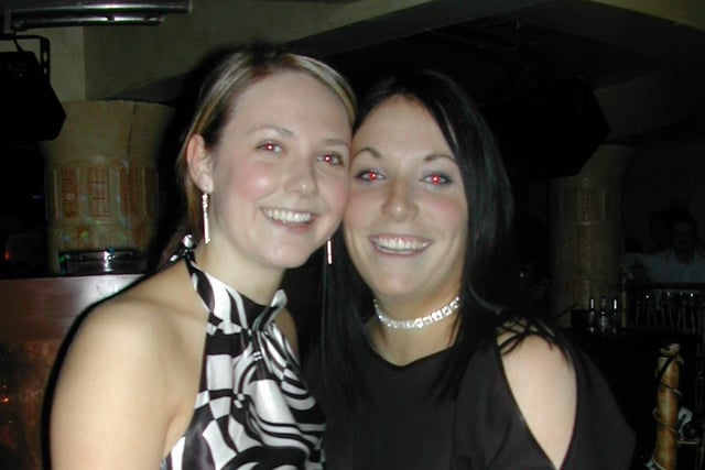 Enjoying a night out at Earth in January 2004.