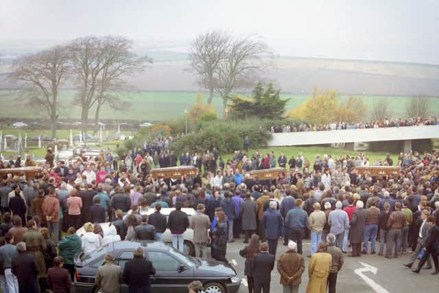 Five of the funerals of the victims took place on November 2, 1993.