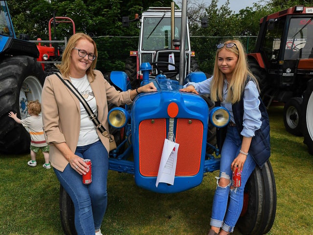 Locals Michelle and Rebecca attended the Muff Vintage Show, held in the Community Park on Sunday. Photo: George Sweeney.