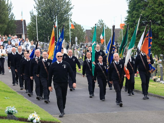 The Colour Party leading parade at the Derry Volunteers Commemoration held at the Republican plot, City Cemetery. (Photo - Tom Heaney, nwpresspics)