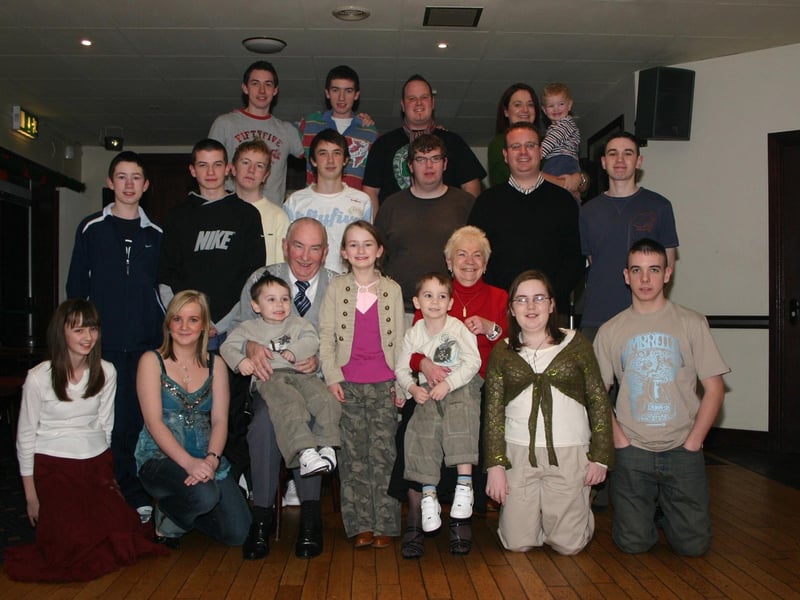 Eddie and Sally ODonnell pictured with their Grandchildren at the Surprise Party.1977/ dd : .