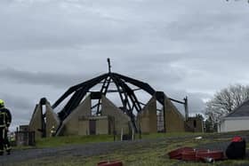 St. Mary's Church in Derrybeg after a devastating fire on Easter Monday.