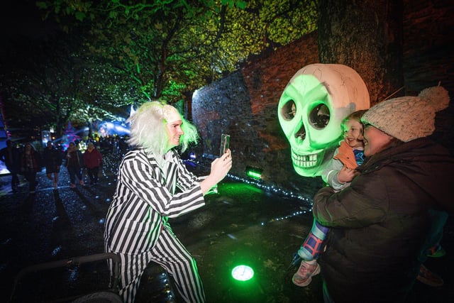 The Derry Halloween festivities got off to a spectacular start on Monday night with the city centre and surrounding areas thronged with locals and visitors soaking up the unique atmosphere.