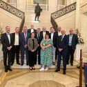 Committee members with Minister McKimmins at Stormont.