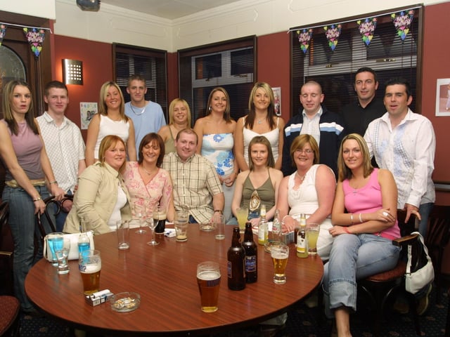 Party revellers at Pitchers Restaurant pose for a picture during Alana's birthday party