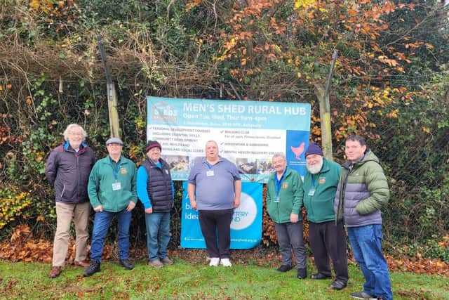 Members of Ballykelly Men's Shed who are welcoming new member.