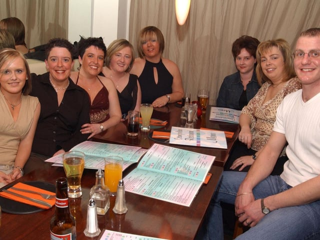 Linda Mellon (2nd from left) with family and friends celebrating her 28th birthday at the Strand Restaurant. Included are, Janice, Ciara , Catherine, Caroline,Amanda, Donna and Denis. (0303CG010) :.