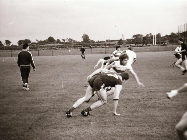 The Derry team training ahead of the Ulster Senior Final.